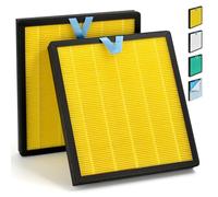 HSIAMEN Vital 100S-RF-PA Filtro per animali domestici compatibile con Levoit Vital 100S Filtro di ricambio per purificatore d'aria Smart Vital-100S, LRF-V102-YUS H13 True HEPA Filtro, giallo,