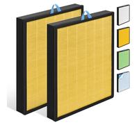 HSIAMEN Vital 200S-RF-PA Filtro per animali domestici compatibile con Levoit Vital 200S Filtro di ricambio per purificatore d'aria Smart Vital-200S, LRF-V201-YUS H13 True HEPA, giallo, confezione da 2