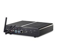 HSIPC 10th Generation 6 Core Comet Lake R i7 10710U Industrial PC, Fanless PC, Mini PC(8G 120G) With Rich IO: HDMI DP Dual DDR4 USB3.0 Aluminum Case 4K Display