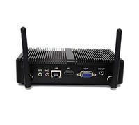HSIPC 7th i3 7100U Fanless PC, Mini box PC, HTPC, Desktop PC with 4G RAM 128G SSD 6 USB VGA HDMI RJ45 MIC SPK wifi included