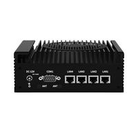 HSIPC Alder Lake i3 N305 Quad Core Firewall Micro Appliance, Mini PC, Nano PC, Router PC con DDR5 8G RAM 128G SSD, 4 porte i226-V RJ45 AES-NI