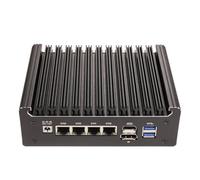 HSIPC Alder Lake N100 Quad Core Firewall Micro Appliance, Mini PC, Nano Computer, Router con 16G RAM 512G SSD, 4*i226-V RJ45 porte AES-NI