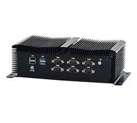 HSIPC Comet Lake i7 8 Core 10870H Instrail PC Fanless, IPC with 16G RAM 512G SSD 6 COM, 3 HDMI, 2 GBE, GPIO, USB WiFi incluso