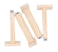 HSIRYAOHD Gambe per mobili 4 piedi per mobili Telaio del letto Piedi di supporto per mobili Gambe per mobili in legno massello Piedino di supporto regolabile Doppio foro Tipo T Gambe per telaio del