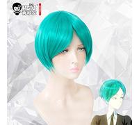 HSIU Hoseki no Kuni Cosplay Wig Phosphophyllite Land of the Lustrous Costume Play Woman short Adult Halloween Anime Parrucche per capelli Houseki no Kuni short Lake Blue