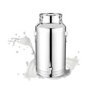 Hsivtns Caraffa per Il Latte, Contenitore Bidone Fusto per Olio, Inox Contenitore Ermetico, Barile Sigillato con Rubinetto e Coperchio per Il Trasporto O la Conservazione,silver-20L