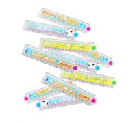 HSIXHAF 10 PCS Righello Pieghevole, Righello Pieghevole da 30 cm Righello Pieghevole Trasparente Righello Geometrico Righello in Plastica Righello da Disegno Adatto a Scuole Uffici a Casa Cancelleria