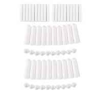 HSIXHAF 20 PCS Tubo Inalatore Nasale per Olio Essenziale,Riutilizzabile con 20 Pezzi di Stoppini in Cotone Ricaricabile Buona Igroscopicità, Bianco
