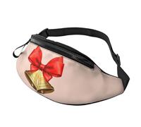 HSJFS 3D Wall Underwater world fish stampato Fashion Marsupio Regolabile Marsupio Sacchetto Del Sacchetto Casuale Petto, Campane natalizie., Taglia unica