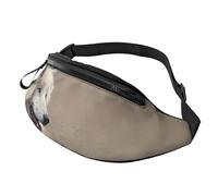 HSJFS 3D Wall Underwater world fish stampato Fashion Marsupio Regolabile Marsupio Sacchetto Del Sacchetto Casuale Petto, Lupo, Taglia unica