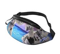 HSJFS 3D Wall Underwater world fish stampato Fashion Marsupio Regolabile Marsupio Sacchetto Del Sacchetto Casuale Petto, Pianeta Astronauta, Taglia unica