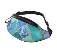 HSJFS 3D Wall Underwater world fish stampato Fashion Marsupio Regolabile Marsupio Sacchetto Del Sacchetto Casuale Petto, Lattice, Taglia unica