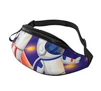 HSJFS 3D Wall Underwater world fish stampato Fashion Marsupio Regolabile Marsupio Sacchetto Del Sacchetto Casuale Petto, Universe Astronaut Rocket Galaxy, Taglia unica