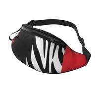 HSJFS Borsa a tracolla sportiva con stampa a righe con bandiera americana, Leopardo rosso e zebrato animale, Taglia unica