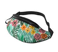 HSJFS Borsa a tracolla sportiva stampata da basket Borsa a tracolla Casual, Motivo floreale tropicale., Taglia unica