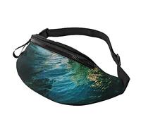 HSJFS Borsa a tracolla sportiva stampata da basket Borsa a tracolla Casual, Palme e tartarughe marine immersioni subacquee, Taglia unica