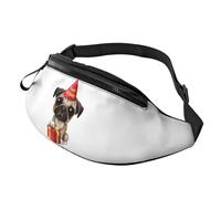 HSJFS Borsa da petto casual con cintura regolabile con stampa batterista, Carino Buon Compleanno Carlino Cucciolo, Taglia unica