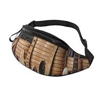 HSJFS Borsa da petto casual con cintura regolabile con stampa batterista, Chitarra Basso Strumenti musicali, Taglia unica