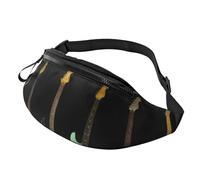 HSJFS Borsa da petto casual con stampa floreale tropicale con cintura regolabile, Modello di chitarra artistica, Taglia unica