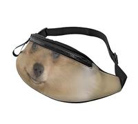 HSJFS Borsa da petto casual con stampa floreale tropicale con cintura regolabile, Simpatico cane Pomerania, Taglia unica