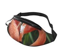 HSJFS Carino giraffa stampato Moda Marsupio Cintura Regolabile Casual Borsa Petto, fenicottero, Taglia unica