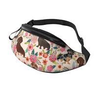 HSJFS Carino Pet Pug stampato Sport Crossbody Marsupio Casual Chest Bag, Bassotto, Taglia unica