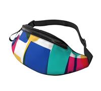 HSJFS Carino Pet Pug stampato Sport Crossbody Marsupio Casual Chest Bag, Bicchieri da cocktail e bottiglie di vino, Taglia unica