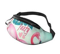 HSJFS Carino Pet Pug stampato Sport Crossbody Marsupio Casual Chest Bag, Fenicottero tropicale., Taglia unica
