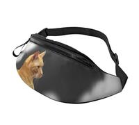 HSJFS Carino Pet Pug stampato Sport Crossbody Marsupio Casual Chest Bag, Gatto con ombra di leone, Taglia unica