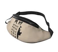 HSJFS Carino Pet Pug stampato Sport Crossbody Marsupio Casual Chest Bag, Sagome di arti marziali, Taglia unica