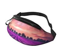 HSJFS Carino Pig stampato Moda Marsupio Cintura Regolabile Casual Borsa Petto, Campi di lavanda, Taglia unica