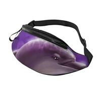 HSJFS Carino Pig stampato Moda Marsupio Cintura Regolabile Casual Borsa Petto, Delfino animale marino carino, Taglia unica