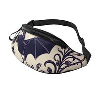 HSJFS Carino Pig stampato Moda Marsupio Cintura Regolabile Casual Borsa Petto, Stampa pipistrello, Taglia unica