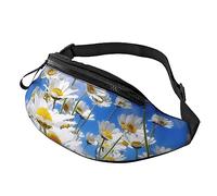 HSJFS Cartone animato Animale stampato Moda Marsupio Regolabile Marsupio Sacchetto Casuale Petto, Fragrante Margherita Fiore, Taglia unica