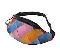 HSJFS Cartone animato Animale stampato Moda Marsupio Regolabile Marsupio Sacchetto Casuale Petto, Plaid colorato., Taglia unica