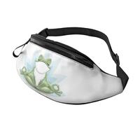 HSJFS Colorato calcio stampato Moda Marsupio Regolabile Marsupio Sacchetto Casual Petto, Divertente Yoga Rana, Taglia unica