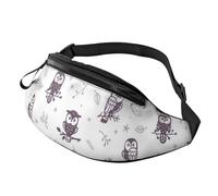 HSJFS Colorful fiore farfalla stampato Sport Crossbody Waist Bag Casual Chest Bag, Rami dell'albero del gufo, Taglia unica