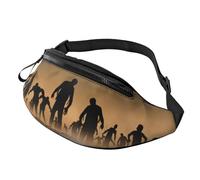 HSJFS Colorful Graffiti modello stampato moda marsupio regolabile cintura casual petto Bag, Molti Zombie, Taglia unica