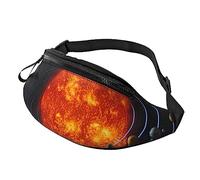 HSJFS Country Farm stampato Fashion Waist Bag Borsa regolabile in vita sacchetto Casual Chest Bag, Sistema solare della galassia dello spazio esterno, Taglia unica