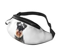 HSJFS Cranio Rosa stampato Moda Marsupio Cintura Regolabile Borsa Casual Petto, Schnauzer ben educato, Taglia unica