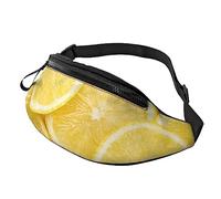 HSJFS Ice Cream e Waffle Pattern stampato Moda Marsupio Regolabile Marsupio Pouch Casual Chest Bag, Giallo limone, Taglia unica
