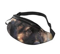 HSJFS Ice Cream e Waffle Pattern stampato Moda Marsupio Regolabile Marsupio Pouch Casual Chest Bag, Simpatico cucciolo di pastore tedesco., Taglia unica