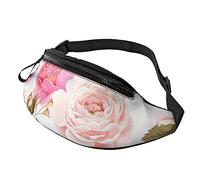 HSJFS La Torre Eiffel e una bicicletta stampata Sport Crossbody Marsupio Casual Chest Bag, Fiore di rosa., Taglia unica