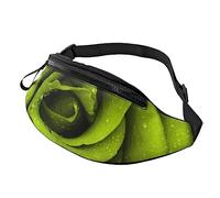 HSJFS Lupo Howling At The Moon stampato Fashion Marsupio Regolabile Marsupio Pouch Casual Chest Bag, Rosa verde., Taglia unica
