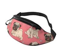 HSJFS Lupo Howling At The Moon stampato Fashion Marsupio Regolabile Marsupio Pouch Casual Chest Bag, Carlino, Taglia unica