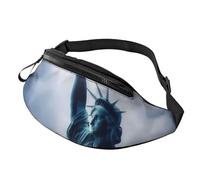 HSJFS Lupo Howling At The Moon stampato Fashion Marsupio Regolabile Marsupio Pouch Casual Chest Bag, Statua della Libertà, Taglia unica