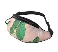 HSJFS Lupo Howling At The Moon stampato Fashion Marsupio Regolabile Marsupio Pouch Casual Chest Bag, Motivo cactus., Taglia unica