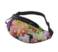 HSJFS Mappa del mondo stampato Sport Crossbody Marsupio Casual Chest Bag, Orchidee, Taglia unica