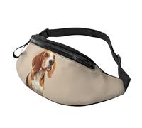 HSJFS Mappa del mondo stampato Sport Crossbody Marsupio Casual Chest Bag, Simpatico cane beagle, Taglia unica