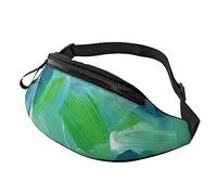 HSJFS Mappa del mondo stampato Sport Crossbody Marsupio Casual Chest Bag, Texture di pittura a olio blu, Taglia unica